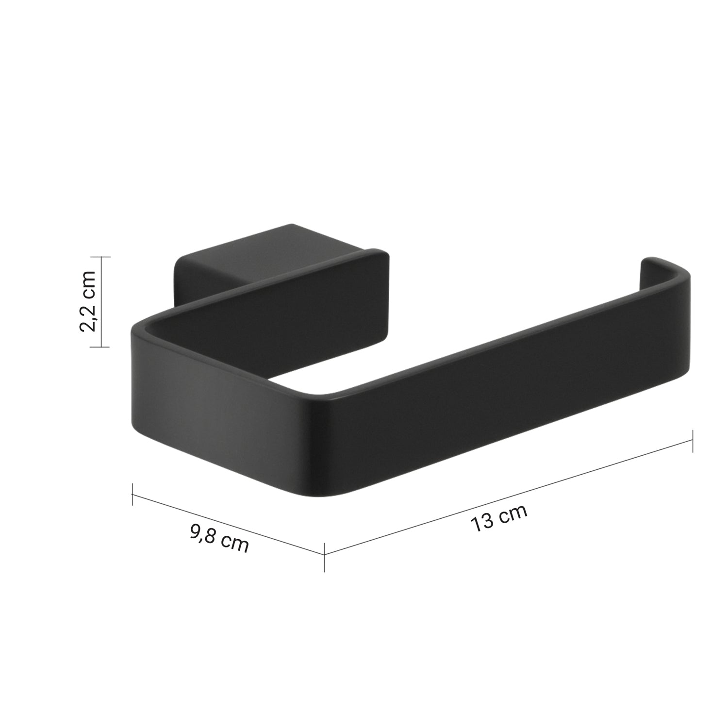 Portarotolo a parete Gedy serie Lounge - Nero Matt