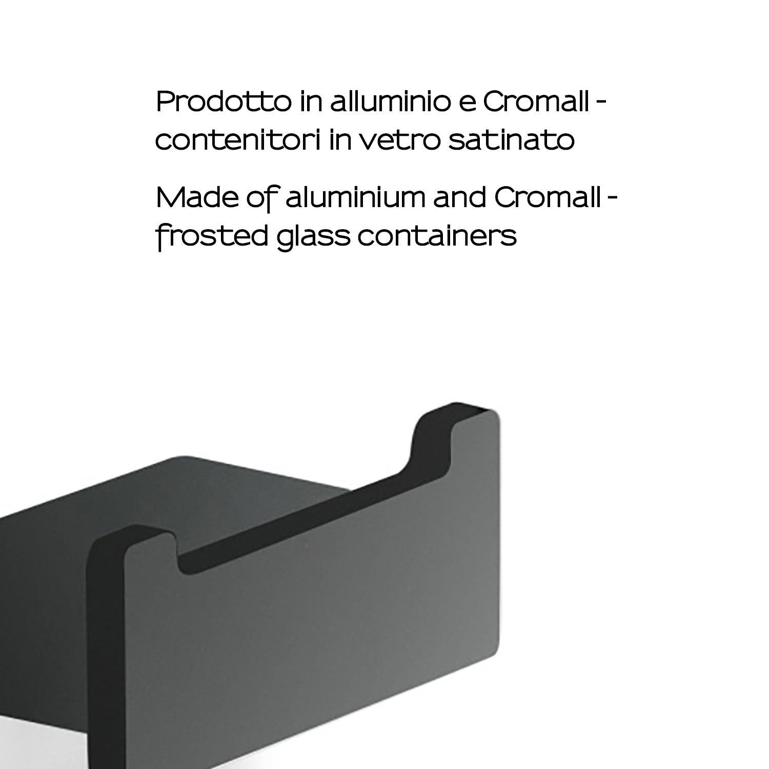 Appendiabiti doppio a parete Gedy serie Lounge - Nero Matt