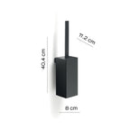 Scopino a parete con ciuffo in setole Gedy serie Lounge - Nero Matt