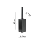 Scopino da appoggio con ciuffo in setole Gedy serie Lounge - Nero Matt