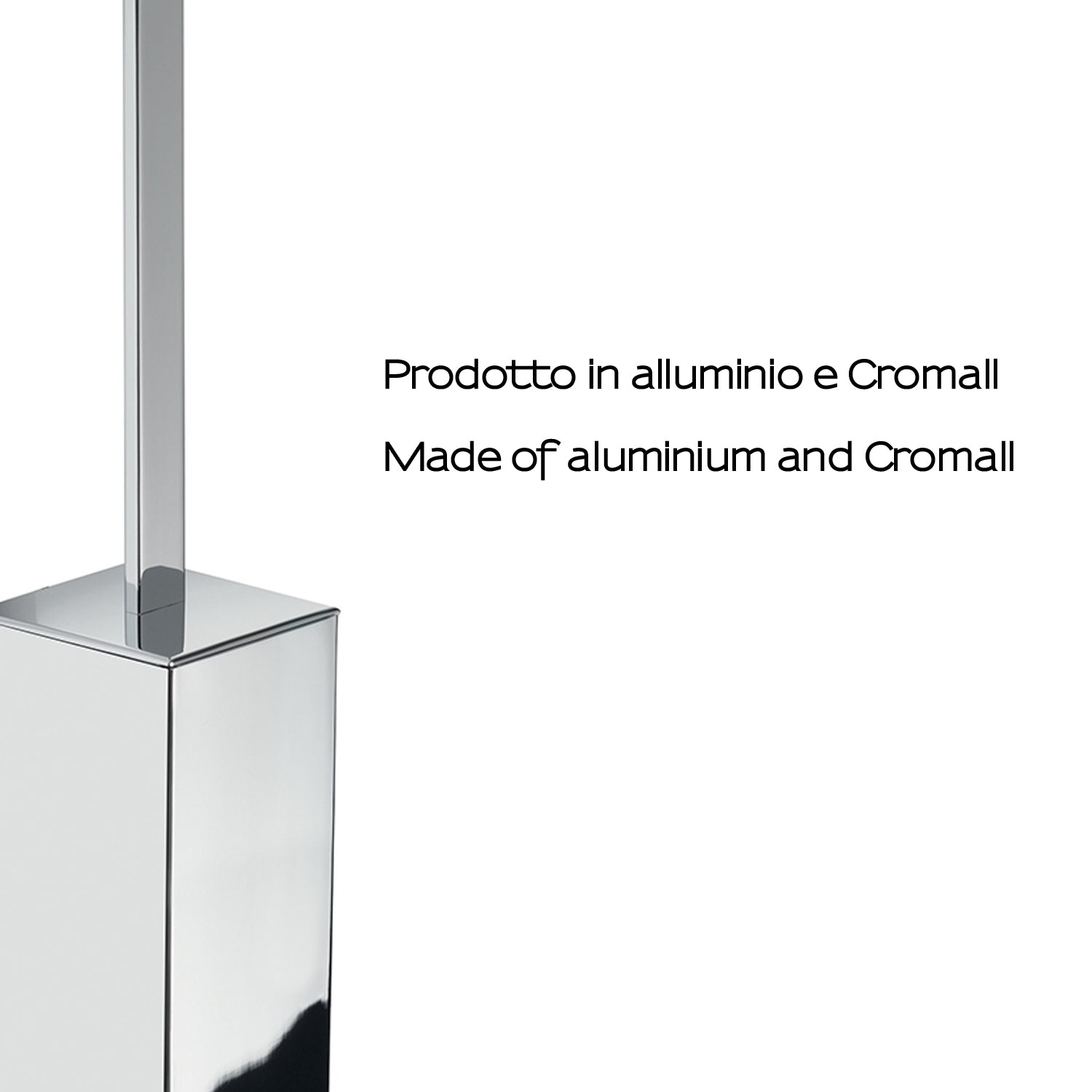 Scopino da appoggio con ciuffo in setole Gedy serie Lounge - Cromato