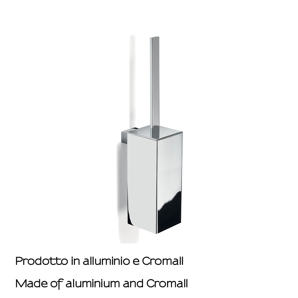 Scopino da appoggio con ciuffo in setole Gedy serie Lounge - Cromato