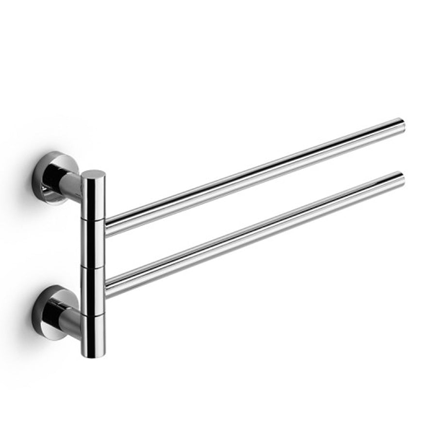 Porta Asciugamani doppio snodato Lineabeta collezione Baketo in ottone cromato