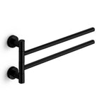 Porta Asciugamani doppio snodato Lineabeta collezione Baketo in ottone nero