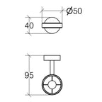 Anello porta asciugamani da muro Lineabeta collezione Baketo in ottone verniciato nero
