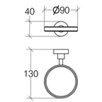 Supporto per portascopino wc Lineabeta collezione Baketo in ottone cromato