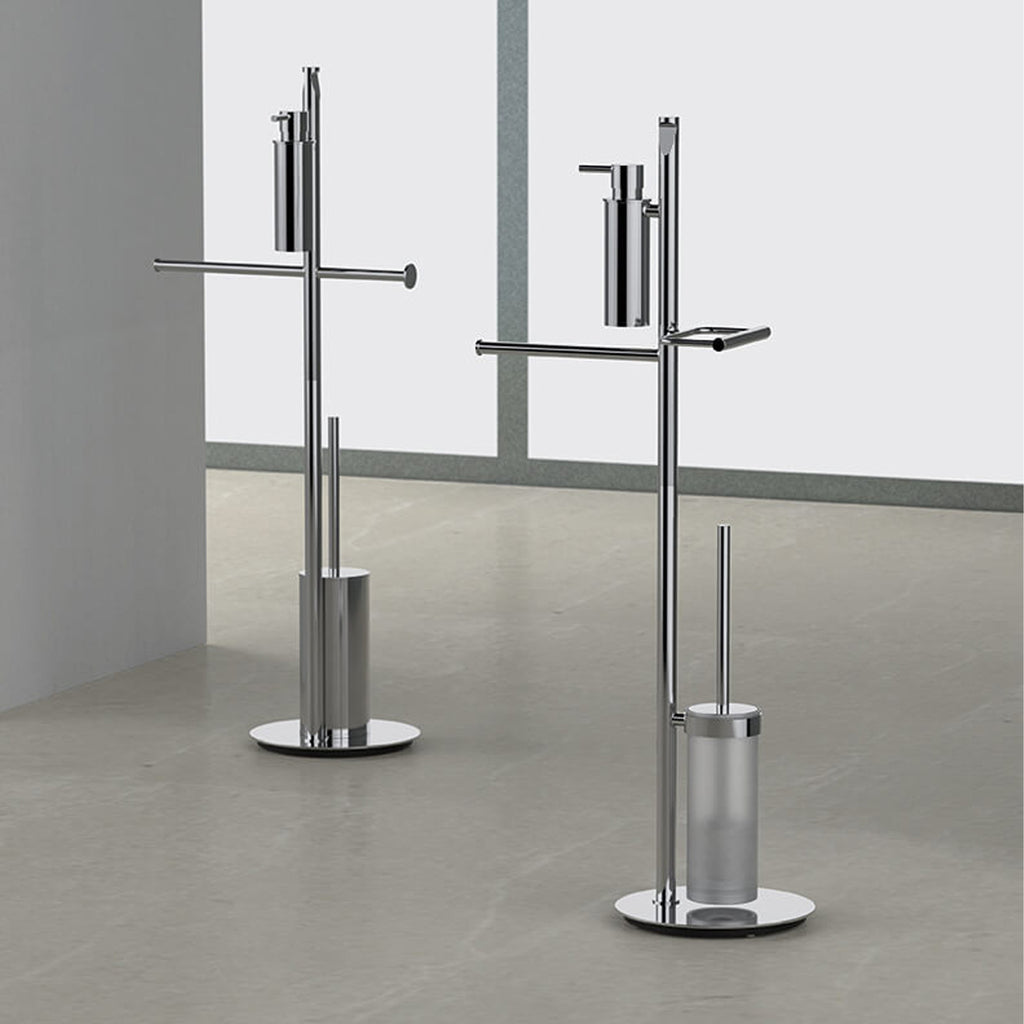 Piantana completo in ottone e vetro acidato Planets di Colombo Design