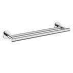 Porta asciugamani doppio a muro in ottone cromato della collezione 'Architect s+' by Cosmic cm 45