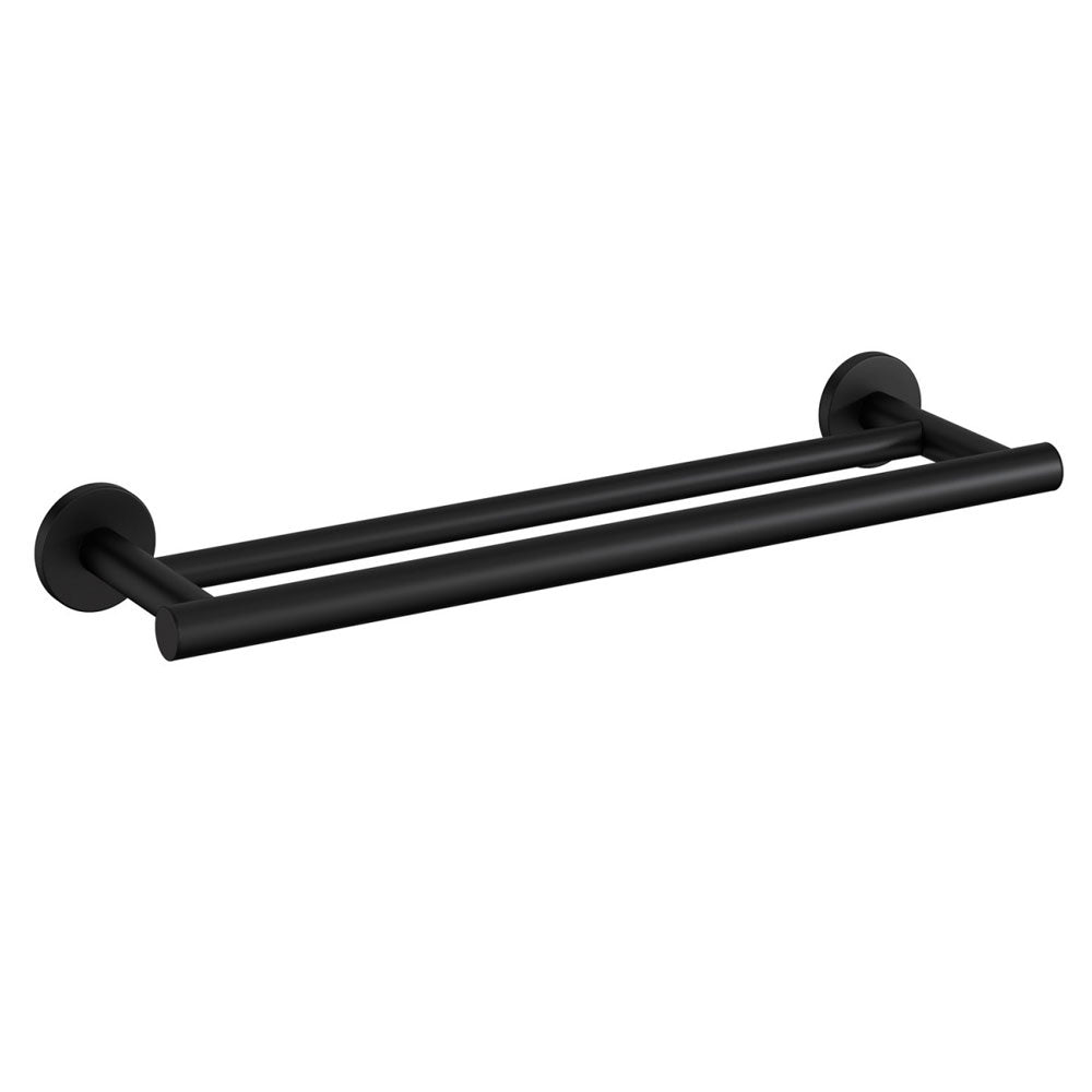 Porta asciugamani doppio a muro in ottone verniciato della collezione 'Architect s+' by Cosmic cm 45