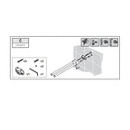 Porta asciugamani snodevole a muro in ottone cromato della collezione 'Architect s+' by Cosmic cm 8x40