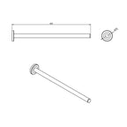 Porta asciugamani a muro in ottone cromato della collezione 'Architect s+' by Cosmic cm 5