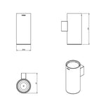 Bicchiere porta spazzolino a muro in acciaio della collezione 'Logic' by Cosmic - Satinato