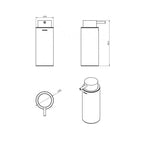 Dispenser sapone da appoggio in acciaio della collezione 'Logic' by Cosmic - Satinato