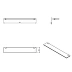 Mensola a muro in vetro ed acciaio della collezione 'Logic' by Cosmic 2x9