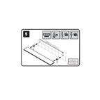 Mensola a muro in vetro ed acciaio della collezione 'Logic' by Cosmic 2x9