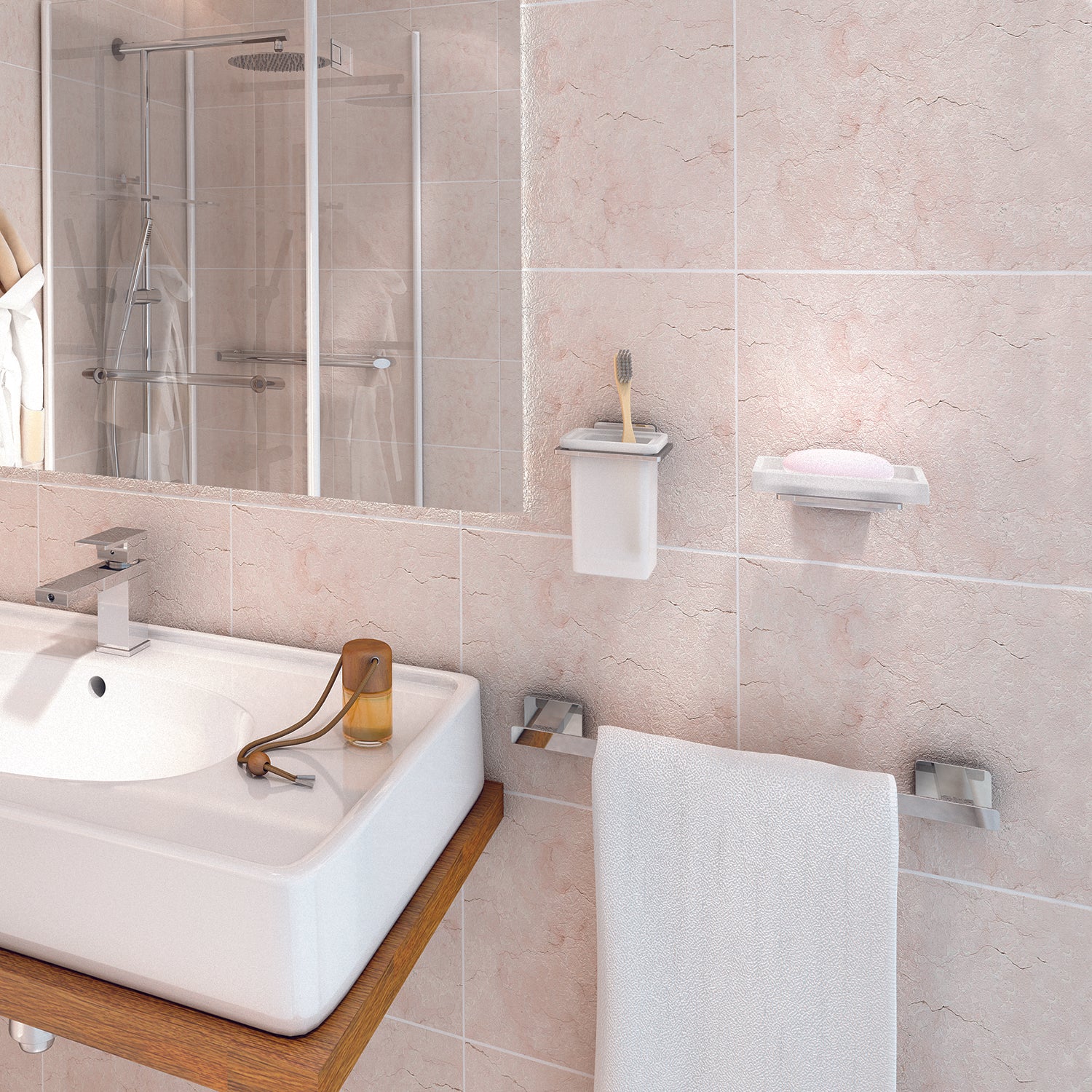 Portasalviette a parete Gedy modello Atena da 45 cm - Cromato