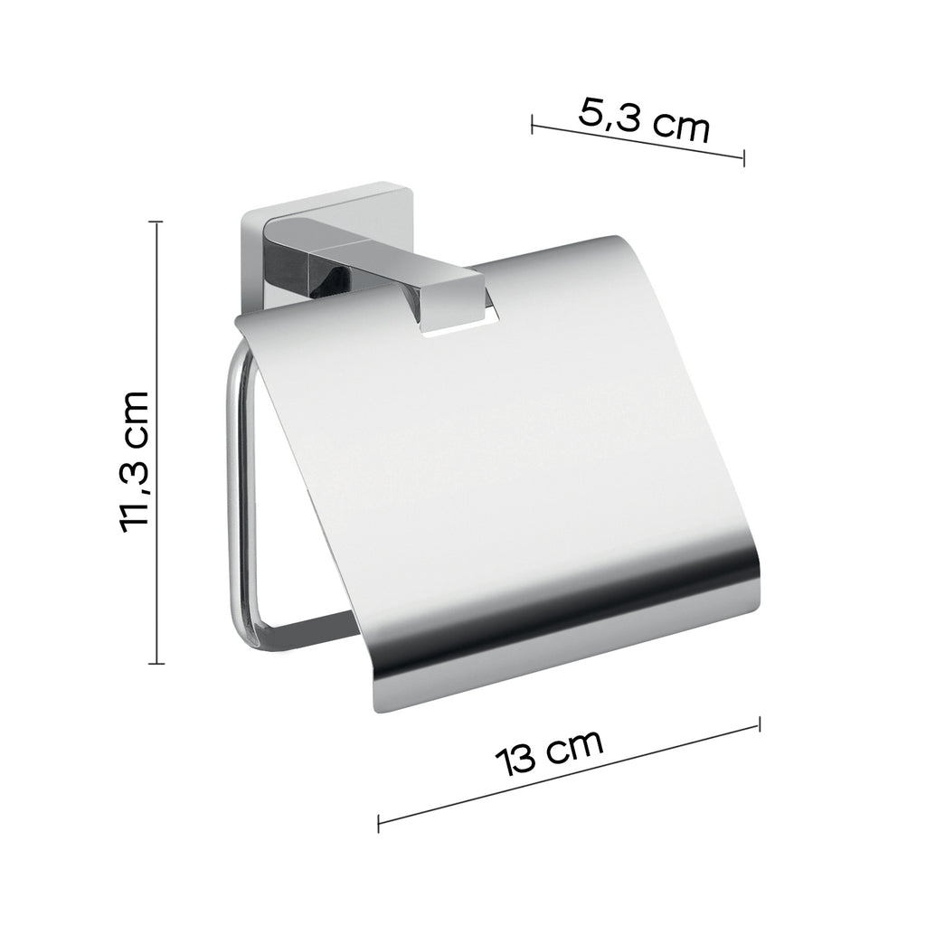 Portarotolo coperto a parete in Acciaio Inox Gedy modello Atena - Cromato