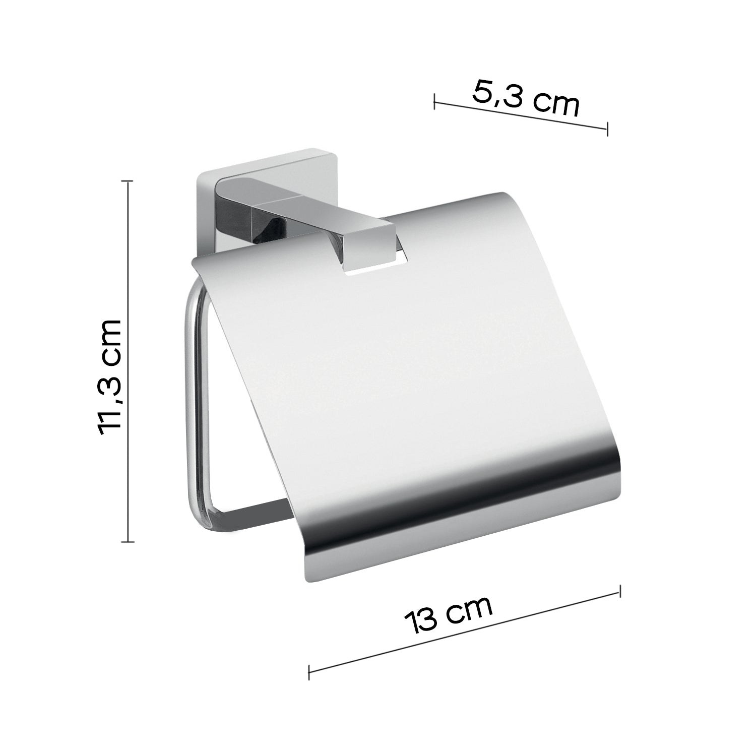 Portarotolo coperto a parete in Acciaio Inox Gedy modello Atena - Cromato