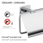 Portarotolo coperto a parete in Acciaio Inox Gedy modello Atena - Cromato