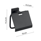 Portarotolo coperto a parete in Acciaio Inox Gedy modello Atena - Nero Matt