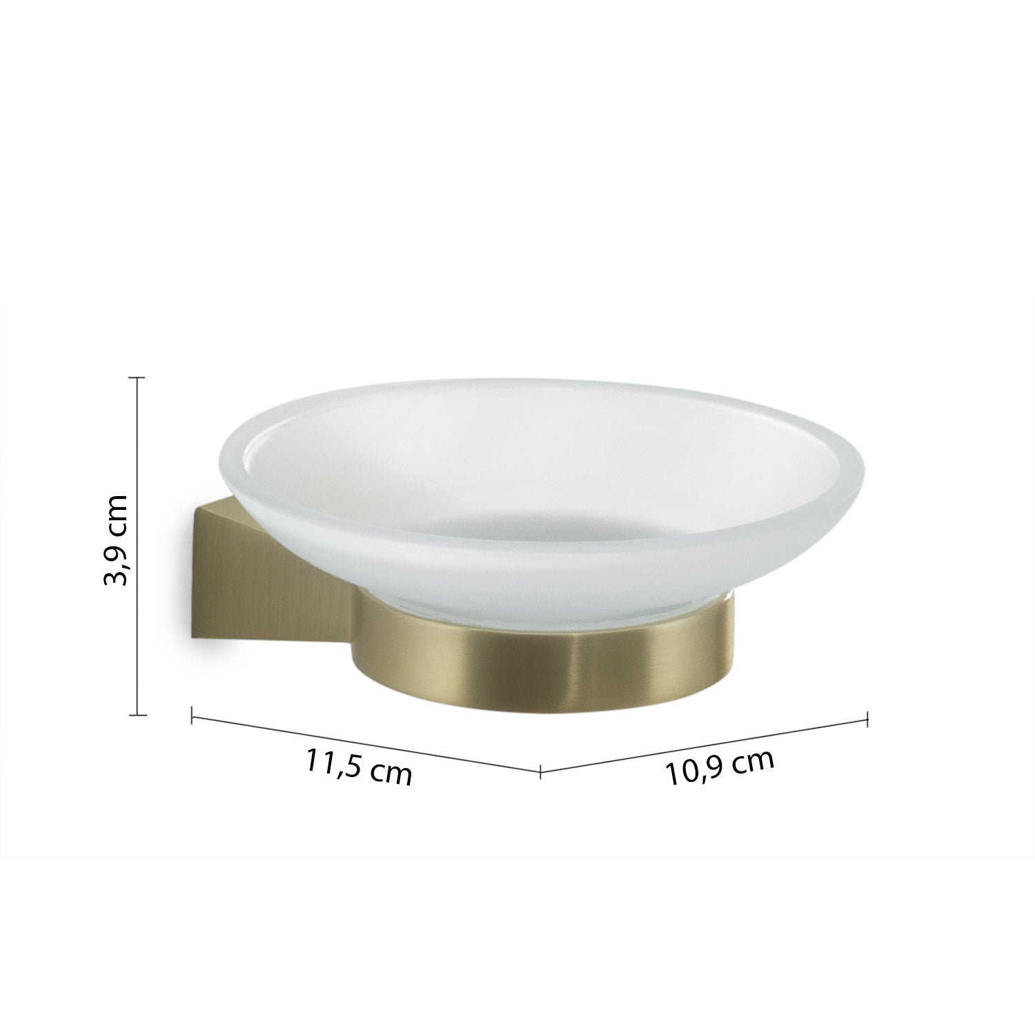 Portasapone a parete in Acciaio Inox Gedy serie Tonale - Oro Matt