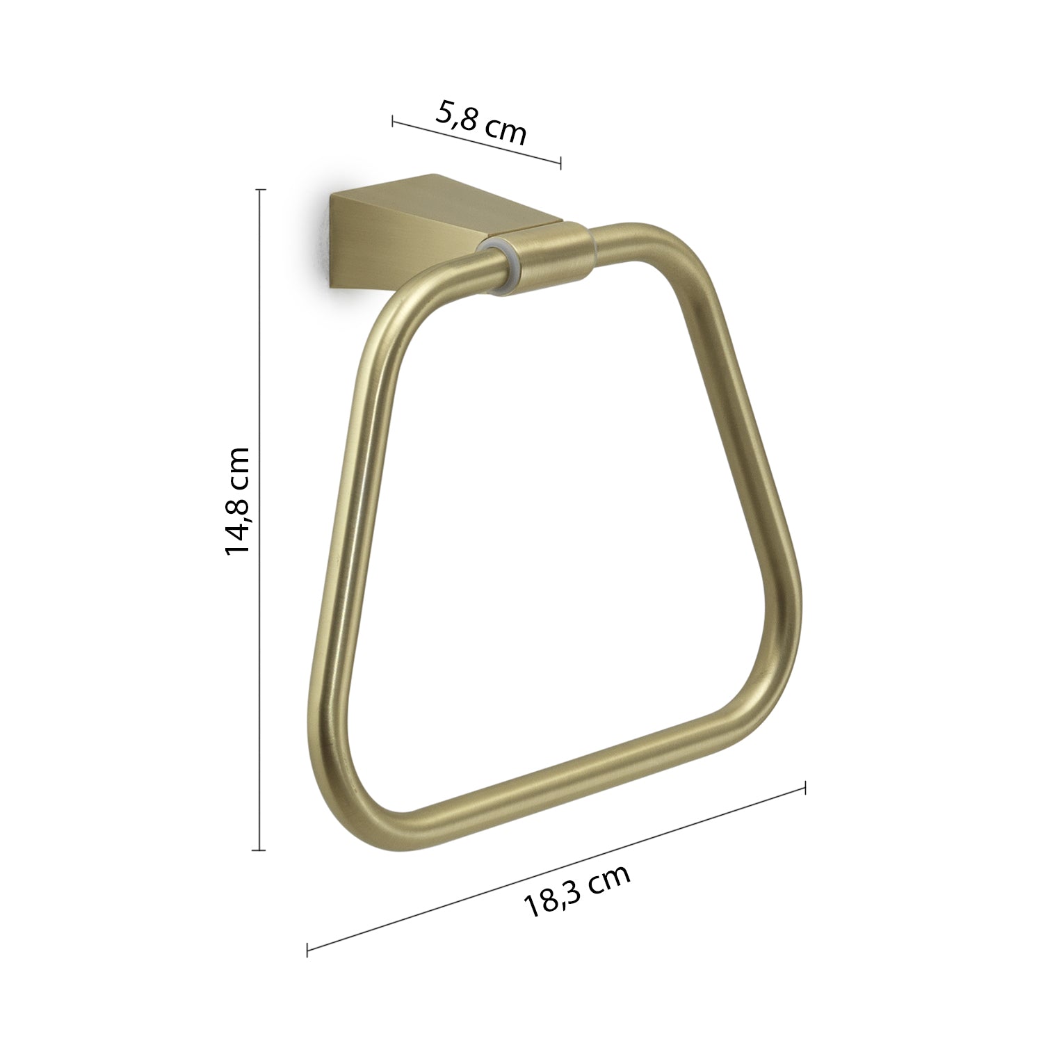 Portasalviette ad anello Gedy serie Tonale - Oro Matt