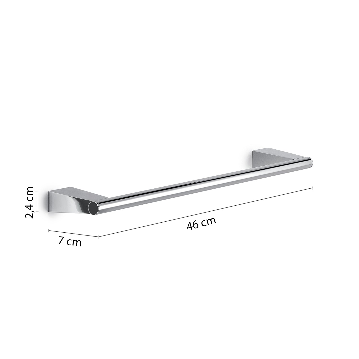 Porta asciugamani a parete in Acciaio Inox Gedy serie Tonale 45 cm - Cromato