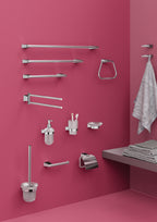 Porta asciugamani a parete in Acciaio Inox Gedy serie Tonale 45 cm - Cromato