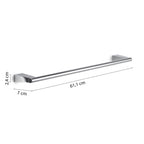 Porta asciugamani a parete in Acciaio Inox Gedy serie Tonale 60 cm - Cromato