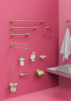 Porta asciugamani a parete in Acciaio Inox Gedy serie Tonale 60 cm - Oro Matt