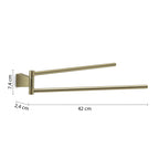 Porta asciugamani a snodo in Acciaio Inox Gedy serie Tonale - Oro Matt