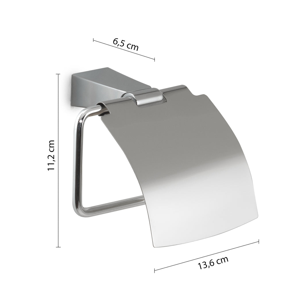 Portarotolo coperto a parete in Acciaio Inox Gedy modello Tonale - Cromato