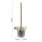 Scopino a parete con ciuffo in setole Gedy serie Tonale - Oro Matt