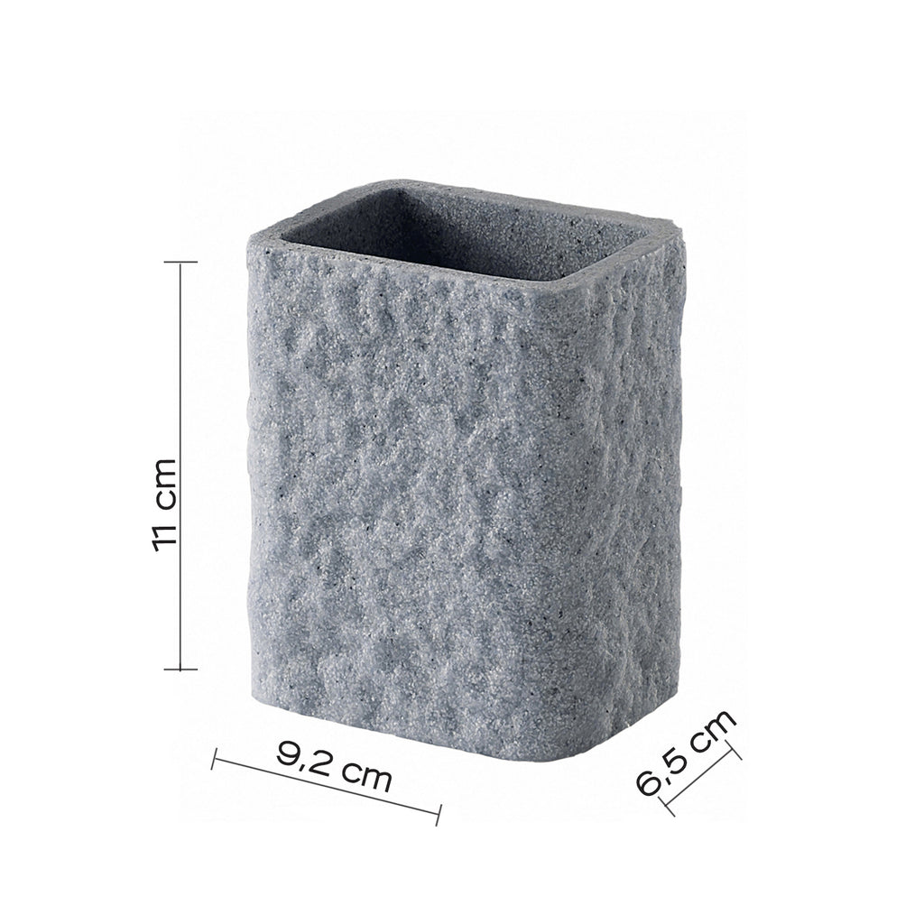 Portaspazzolini da appoggio Gedy serie Aries - Grigio