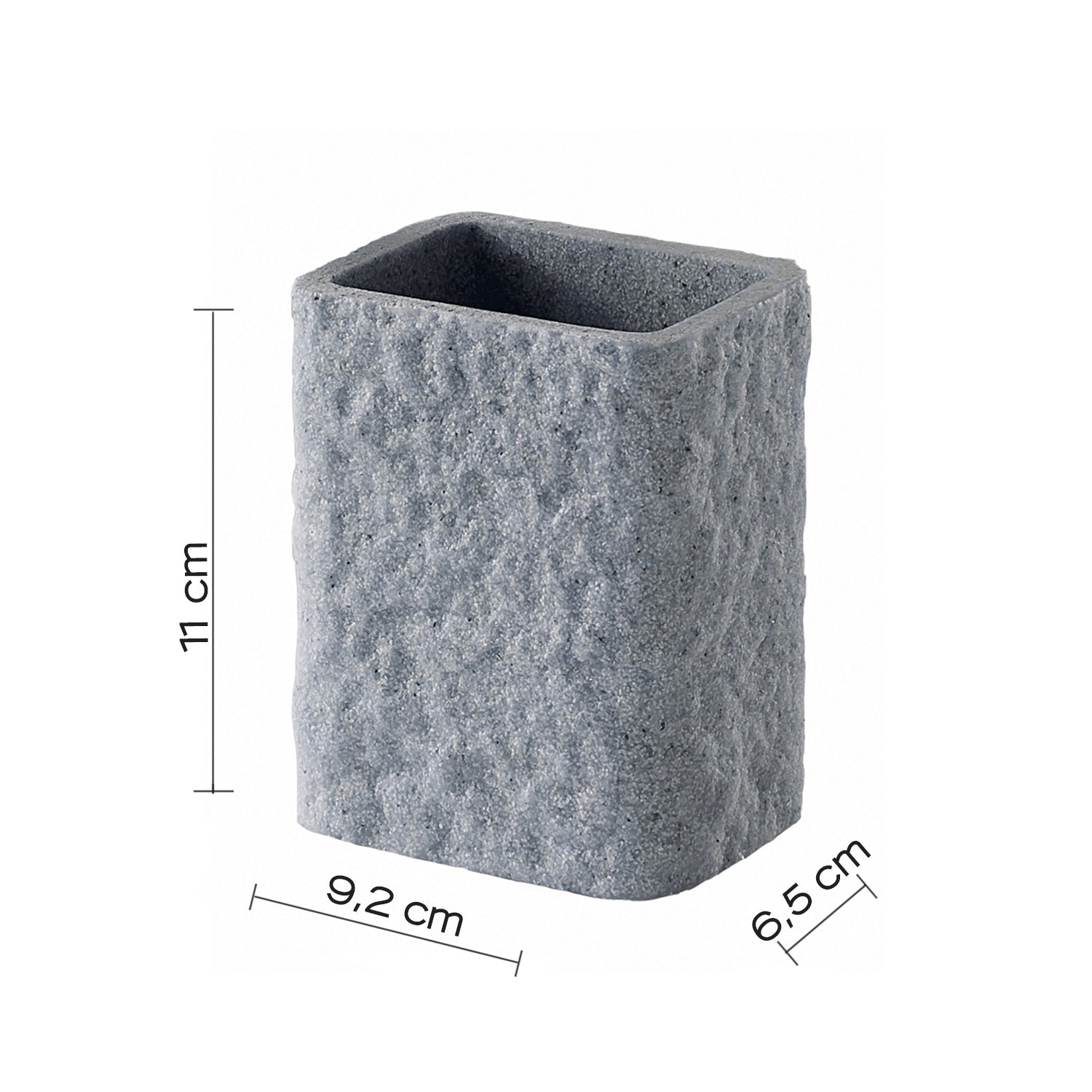 Portaspazzolini da appoggio Gedy serie Aries - Grigio