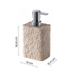 Dispenser sapone da appoggio con erogatore in plastica cromata Gedy modello Aries - Beige