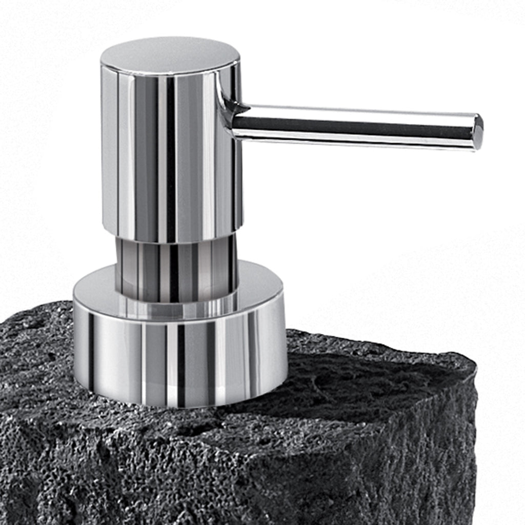 Dispenser sapone da appoggio con erogatore in plastica cromata Gedy modello Aries - Antracite