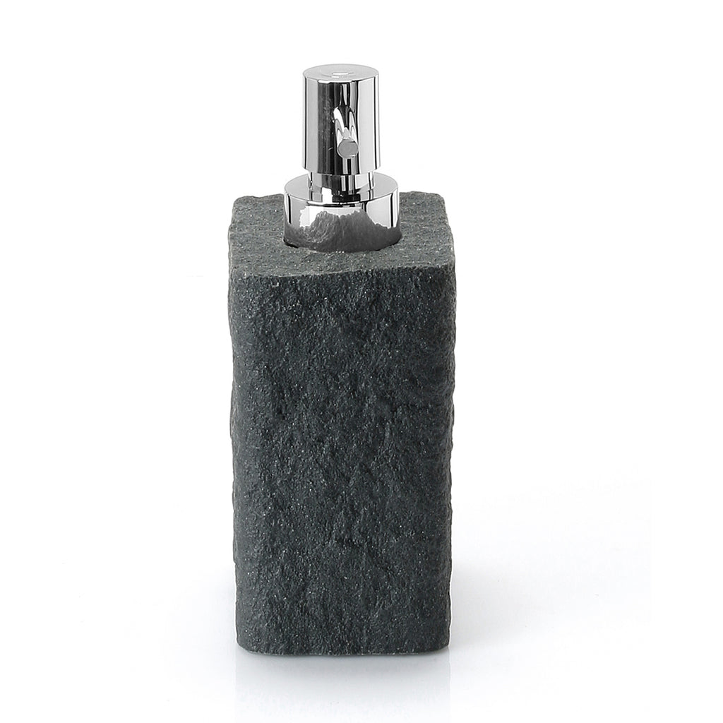 Dispenser sapone da appoggio con erogatore in plastica cromata Gedy modello Aries - Antracite