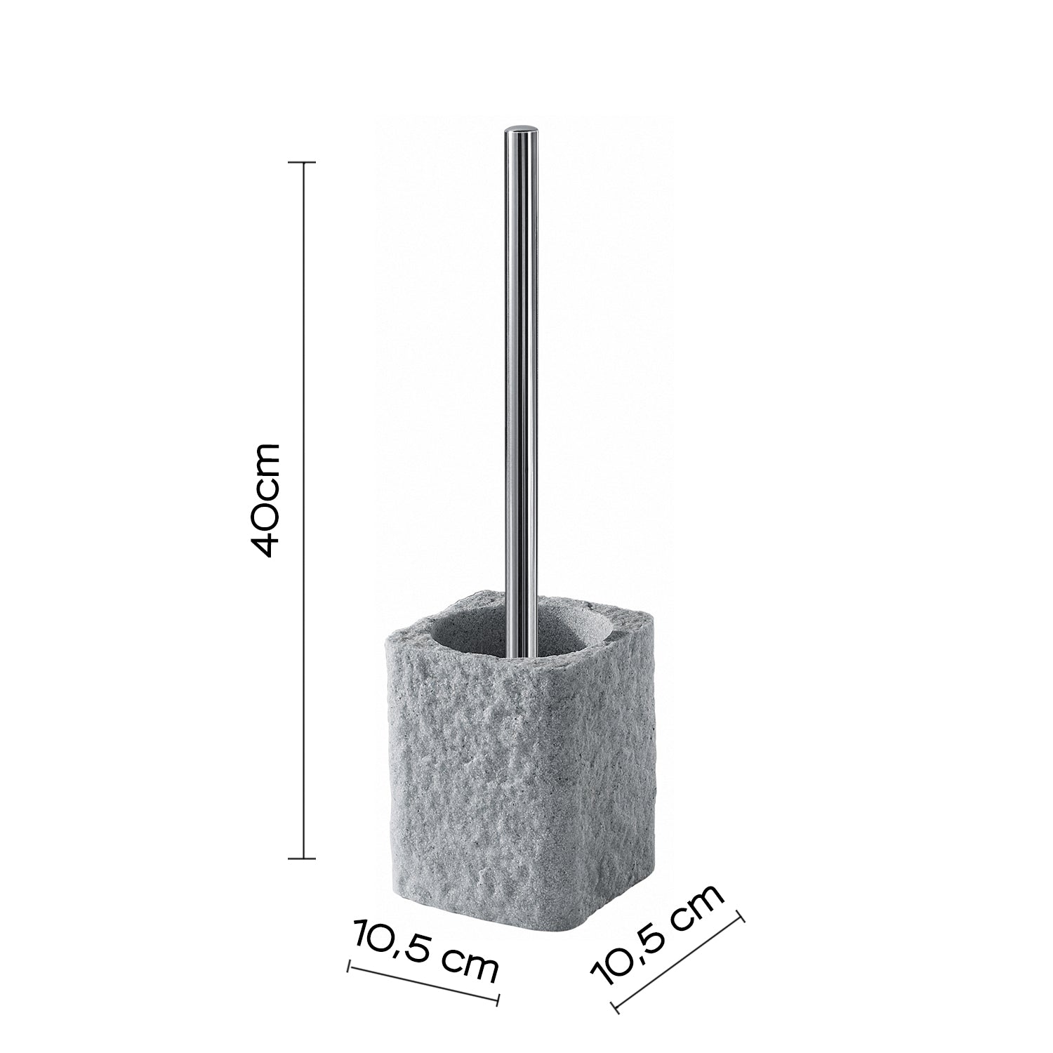 Scopino da appoggio con ciuffo in setole Gedy modello Aries - Grigio