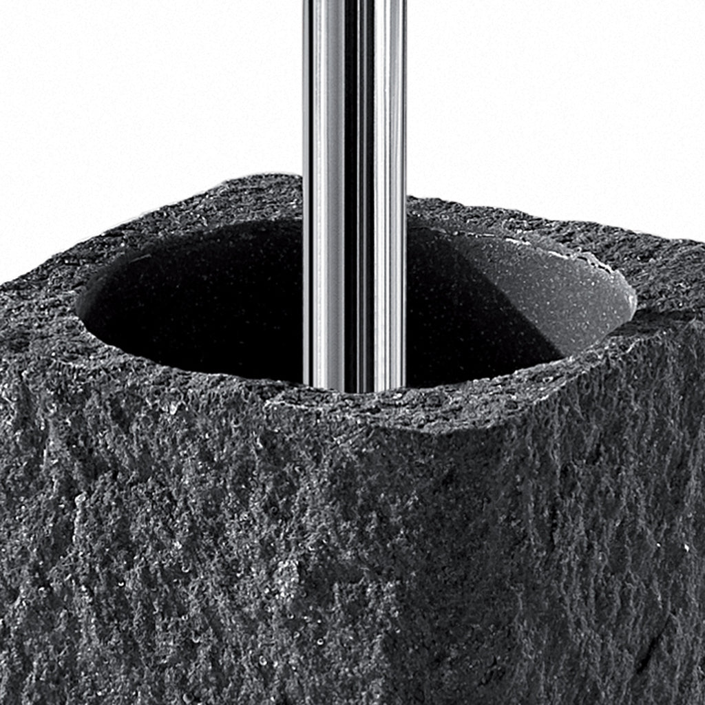 Scopino da appoggio con ciuffo in setole Gedy modello Aries - Antracite