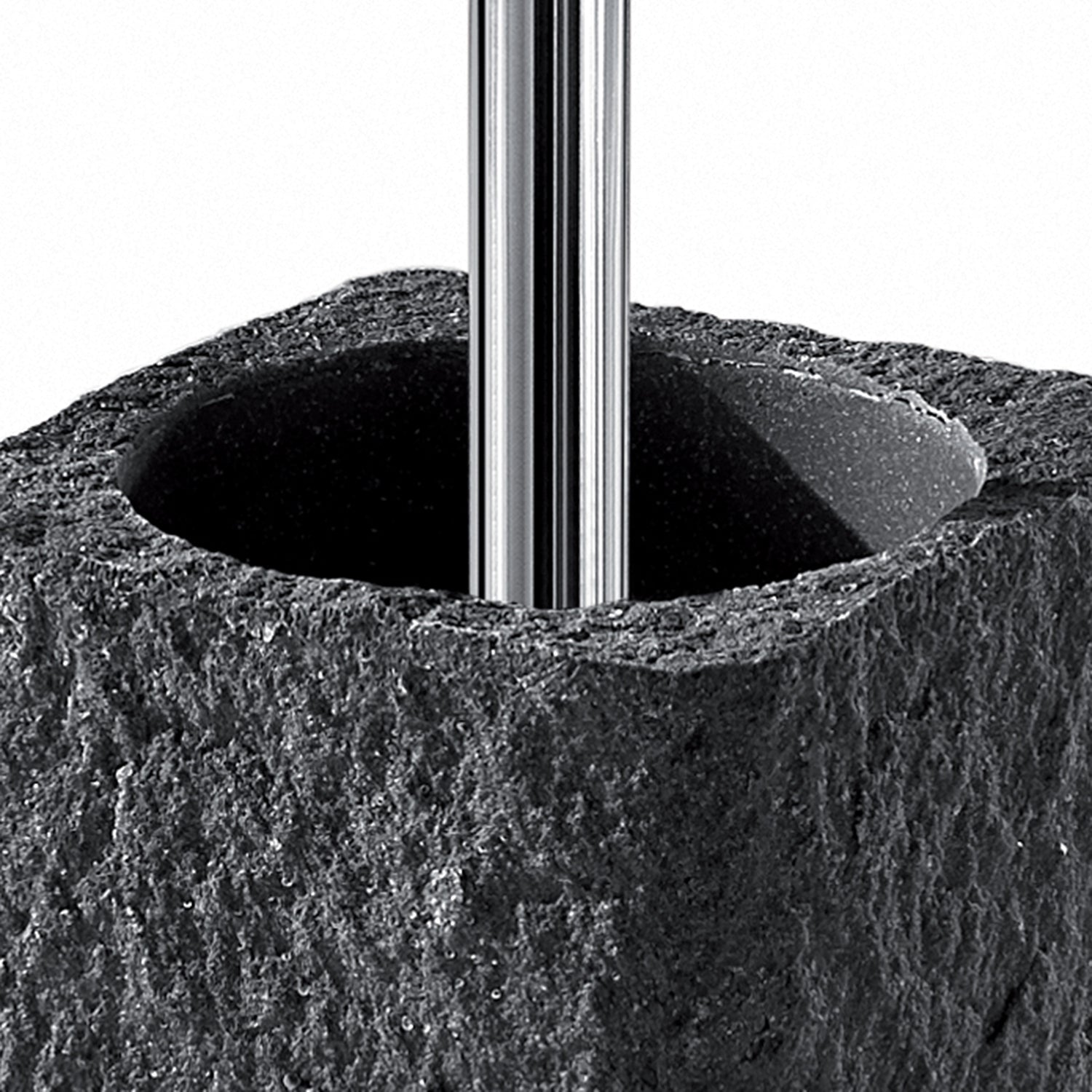 Scopino da appoggio con ciuffo in setole Gedy modello Aries - Antracite