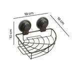 Portaoggetti angolare doccia in filo di Gedy serie Hot - Nero Matt