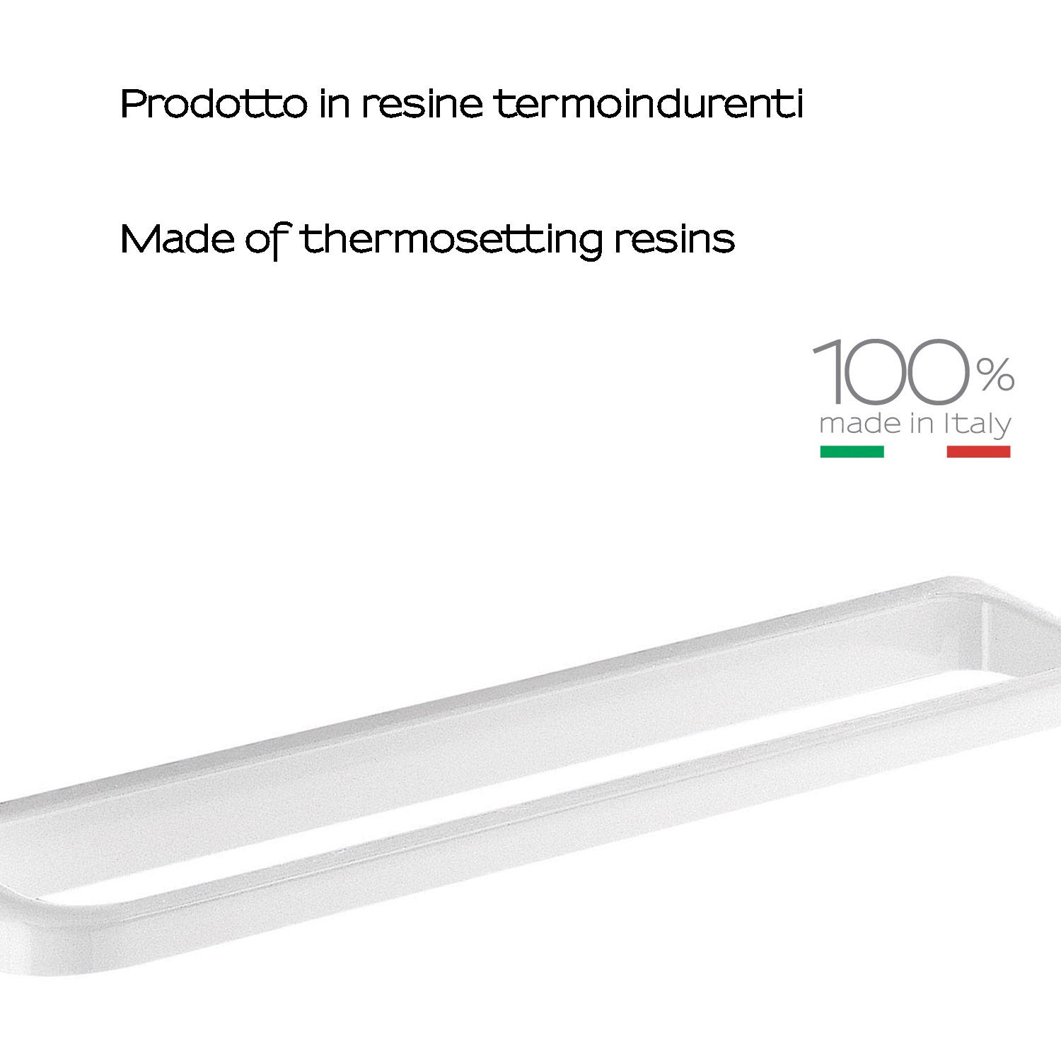 Porta asciugamani 60 cm a parete di Gedy serie Darios - Bianco