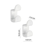 Set 2 pezzi appendiabiti a muro di Gedy serie 2900 - Bianco