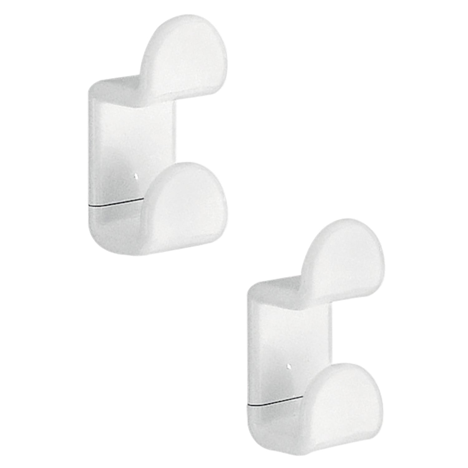 Set 2 pezzi appendiabiti a muro di Gedy serie 2900 - Bianco