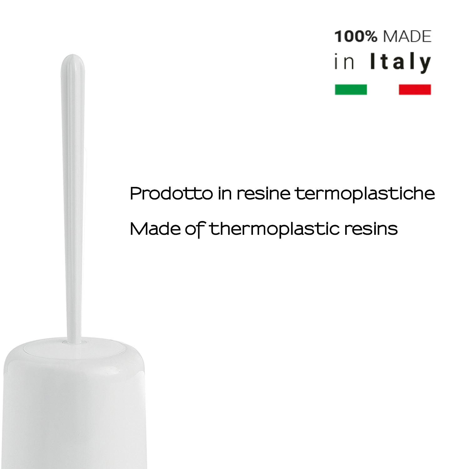 Scopino da appoggio con ciuffo in setole di Gedy serie Junior - Bianco