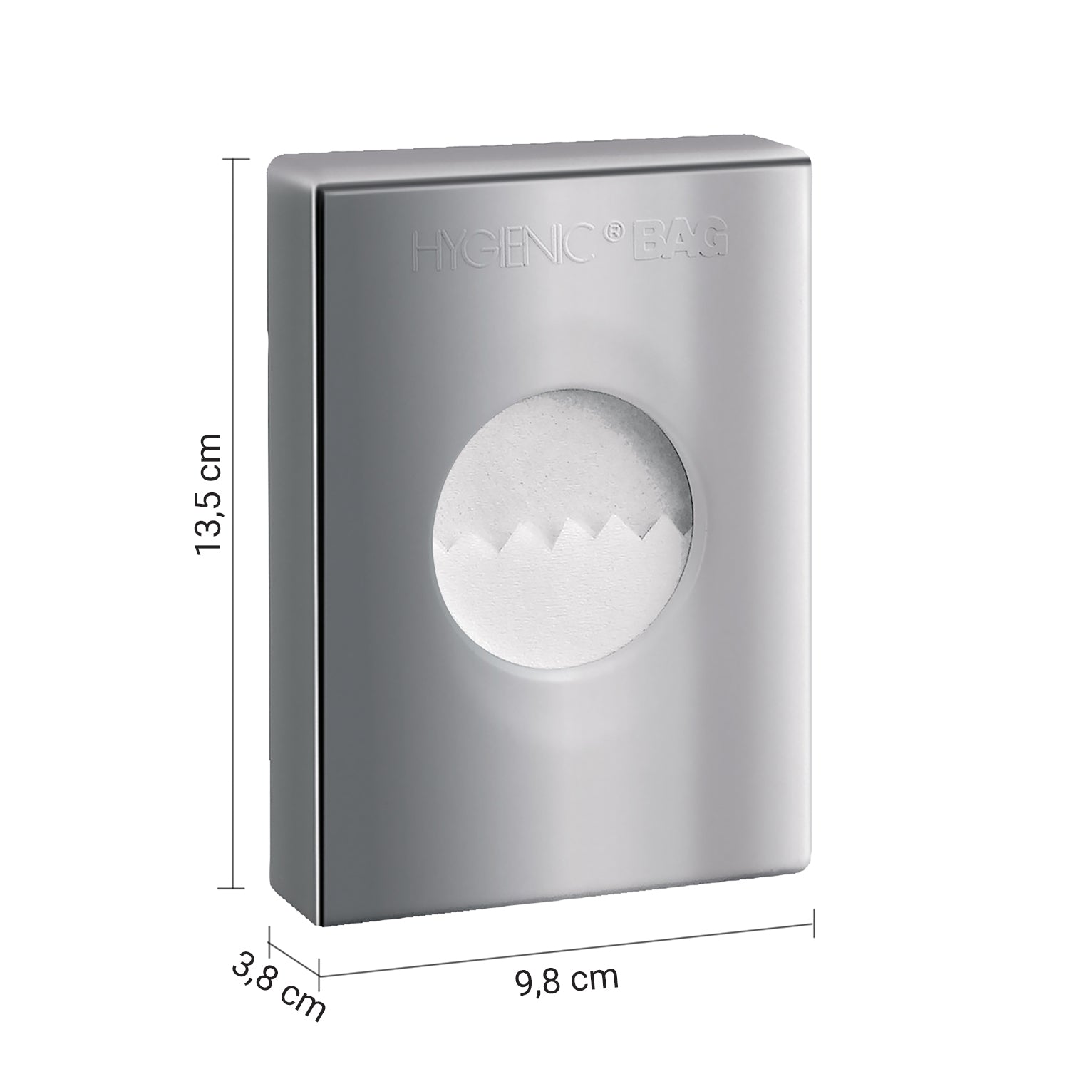 Portasacchetti igienici di Gedy in resine termoplastiche - Cromato