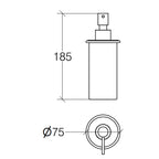 Dispenser portasapone Lineabeta collezione Baketo-Duemila-Picola in vetro acidato con pompetta erogatrice nera
