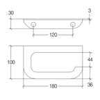 Porta carta igienica a muro in acciaio 316 satinato Lineabeta collezione Roersa
