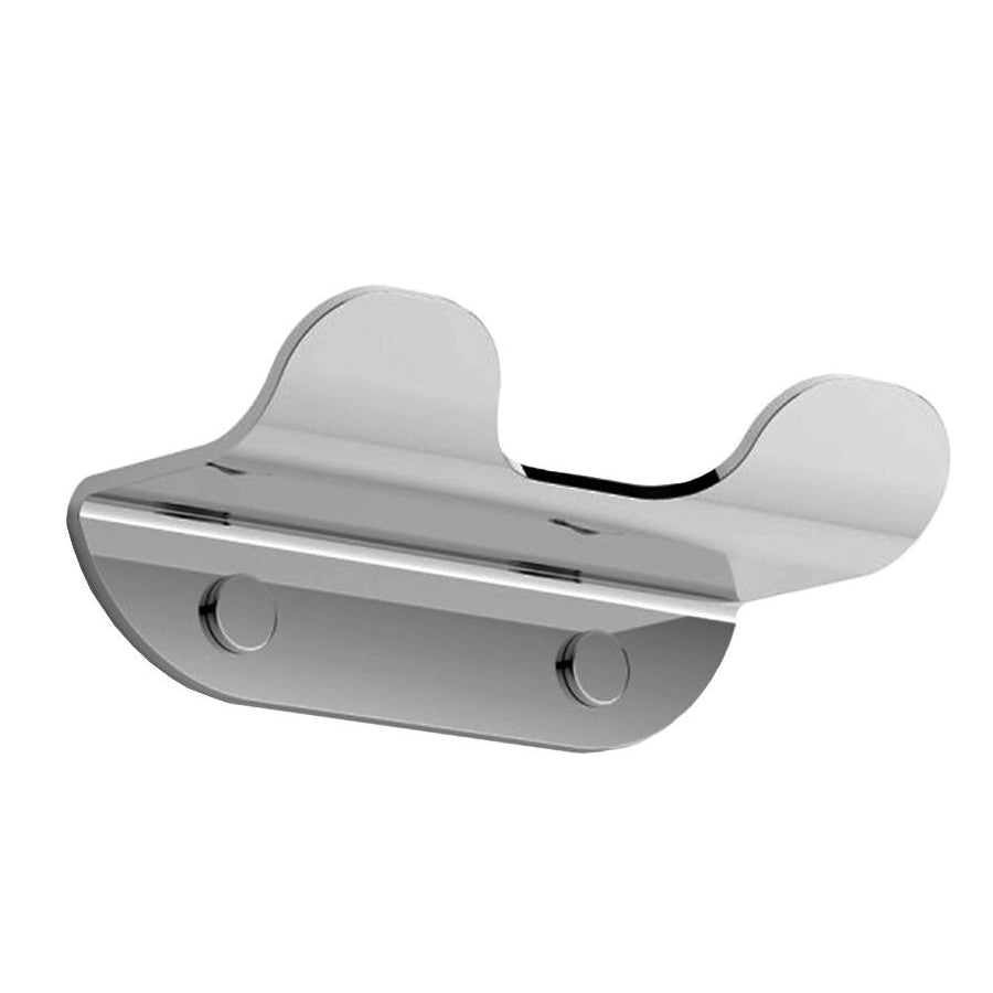 Doppio appendino a parete in acciaio 316 lucido Lineabeta collezione Roersa